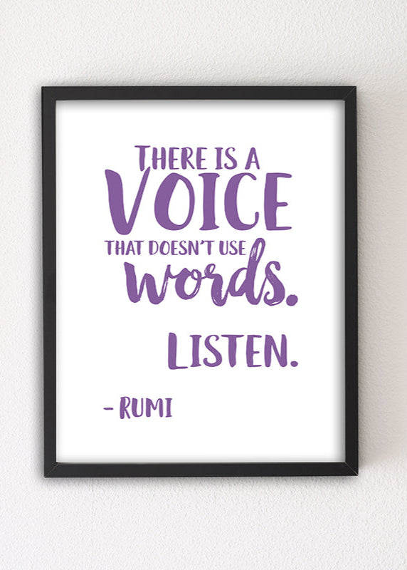 There is a Voice 8x10 letterpress motivational art print by Sky of Blue Cards — $5.95, unframed www.skyofbluecards.com