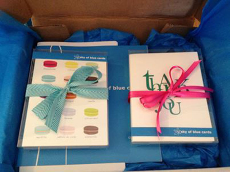 Good things come in small Sky of Blue Cards packages!