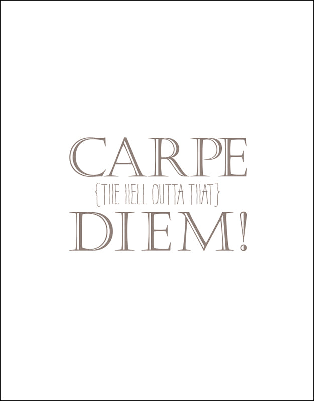 Carpe Diem Letterpress Graduation Card - Sky of Blue Cards - $4.50 each