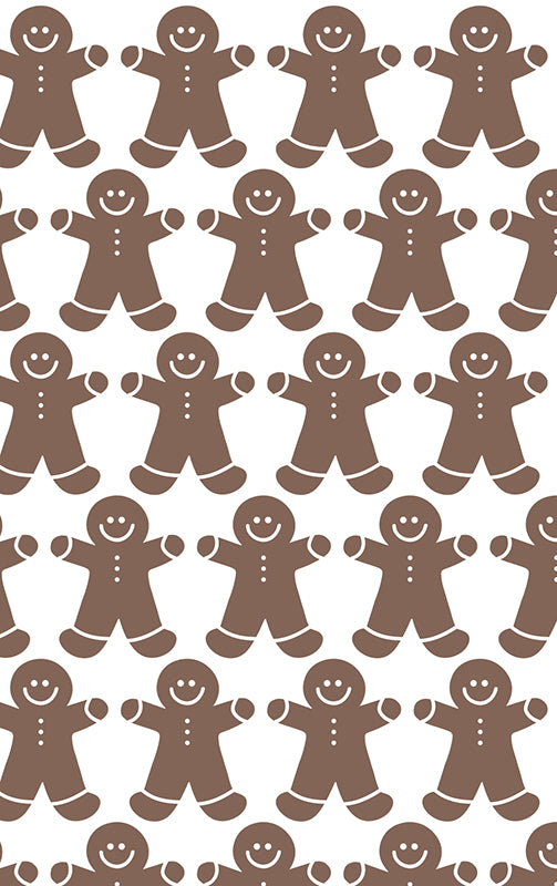 GIngerbread Men Holiday Gift Wrap from Sky of Blue Cards $6 for 2 sheets