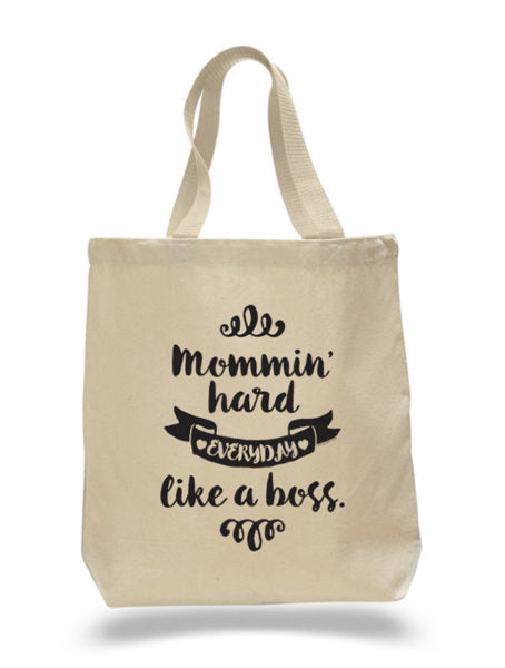 Mommin' Hard Tote Bag by Sky of Blue Cards - $20 www.skyofbluecards.com