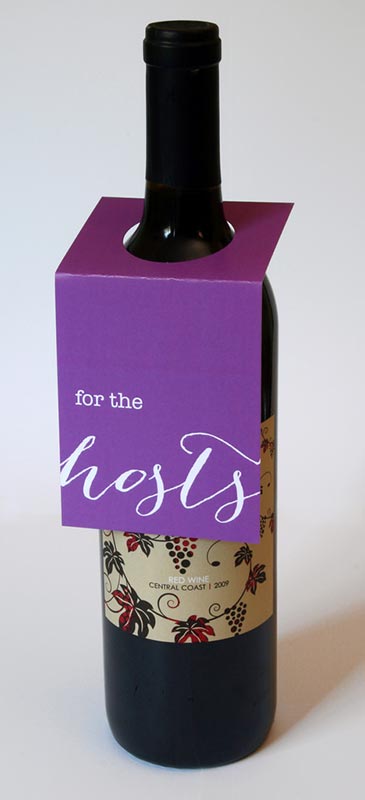 Hosts Wine Bottle Tags - Sky of Blue Cards - $5.00