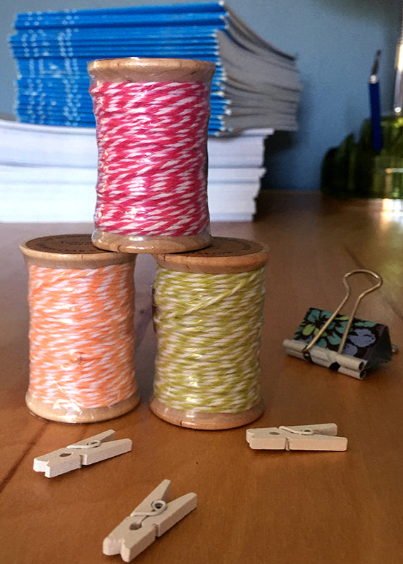 20 yards of Bakers Twine by InTheClear, available at Sky of Blue Cards for $4/ea. www.skyofbluecards.com