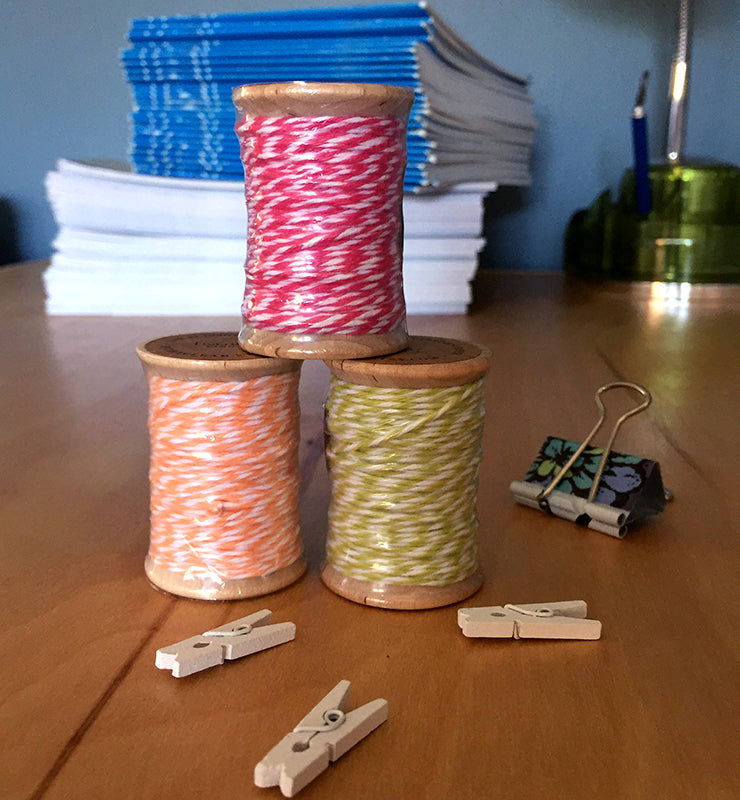 20 yards of Bakers Twine by InTheClear, available at Sky of Blue Cards for $4/ea. www.skyofbluecards.com